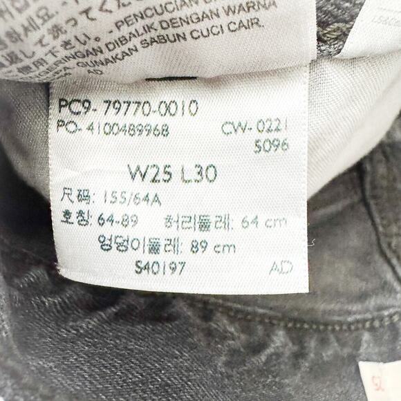 Levi's Dad Jean Charcoal Loose Fit Charcoal Black Denim Pants Size 25 - Picture 7 of 9